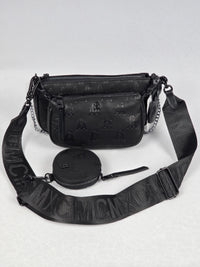 Нова дамска чанта Steve Madden BWEBBER Black Monogram