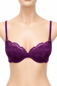 Hunkemöller лилав комплект бельо с дантела – сутиен 70C и бикини XL – снимка 5