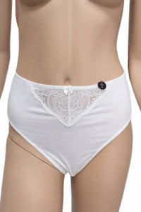 Hunkemöller дамски бикини 2XL – бели с дантелен акцент
