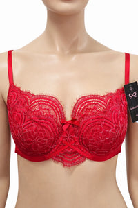 Дамски сутиен Hunkemöller - 85C в червен цвят с дантела