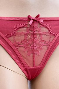 Hunkemöller дамско дантелено долнище размер M – коралово/розово – снимка 2