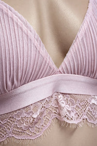Комплект дамско бельо Hunkemöller – размер L, нежно розово с дантела – снимка 4