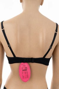 Hunkemöller черен дантелен сутиен с декоративни ленти – 80D – снимка 4