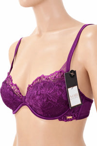 Hunkemöller лилав комплект бельо с дантела – сутиен 70C и бикини XL – снимка 6