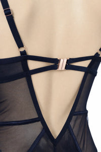 Hunkemöller боди с дантела и прозрачни детайли, размер 75B – снимка 6