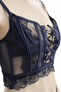 Hunkemöller сутиен бюстие с връзки и дантела - размер 80B – снимка 2