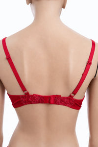 Дамски сутиен Hunkemöller - 85C в червен цвят с дантела – снимка 4
