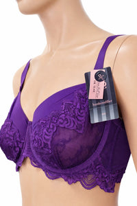 Hunkemöller сутиен 85D в наситено лилаво с дантела – снимка 2