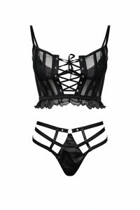 Hunkemöller сутиен бюстие с връзки и дантела - размер 80B
