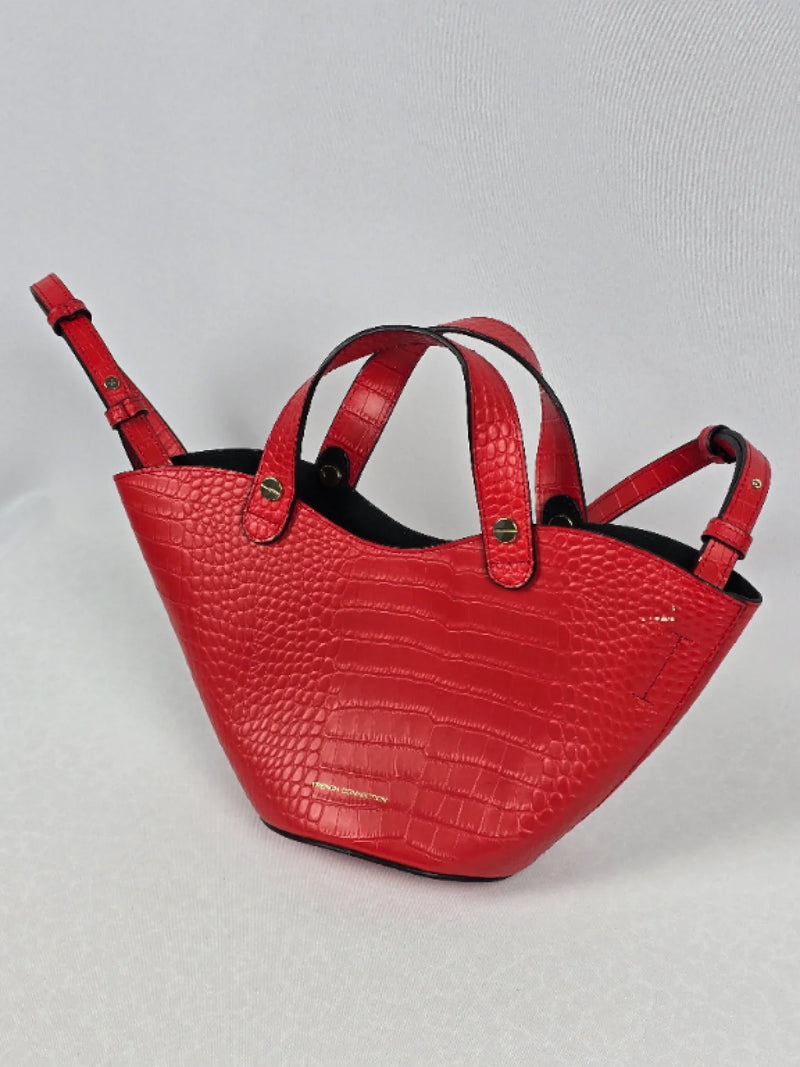 Нова дамска чанта French Connection Origami Croc Tote