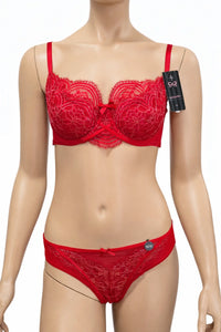Дамски сутиен Hunkemöller - 85C в червен цвят с дантела – снимка 6