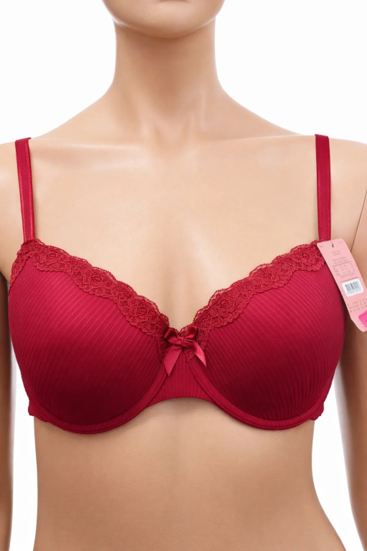 Hunkemöller сутиен 80C в бордо с дантела и мека подплата