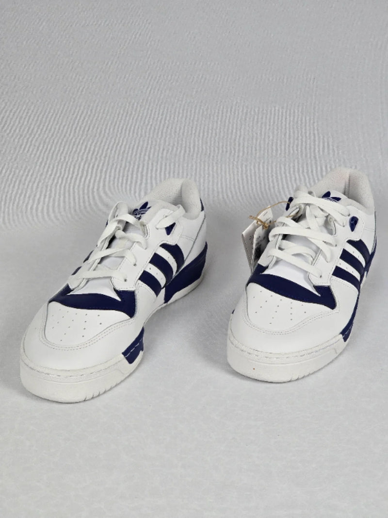 Чисто нови adidas Originals Rivalry Low (Бели/Тъмносини) – Естествена кожа -рст 42 2/3