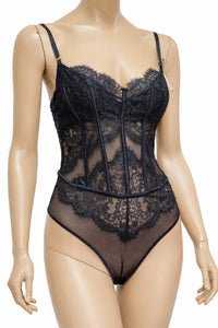 Hunkemöller боди с дантела и прозрачни детайли, размер 75B – снимка 2